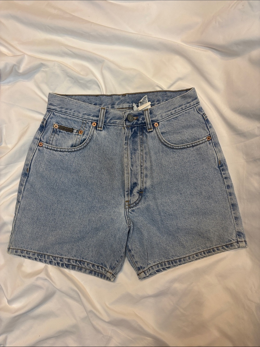 Calvin Klein Jeans Light Blue High-Rise Denim Shorts